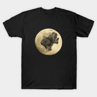 Romantic turkey with bat at night in the moonlight T-Shirt